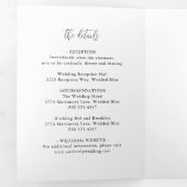 エレガントシンプルデイジー結婚フローラ 三つ折り招待状 (内部最初)