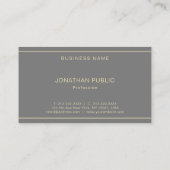 エレガントシンプルデザインプロフェッショナルテンプレートモダン 名刺 (裏面)