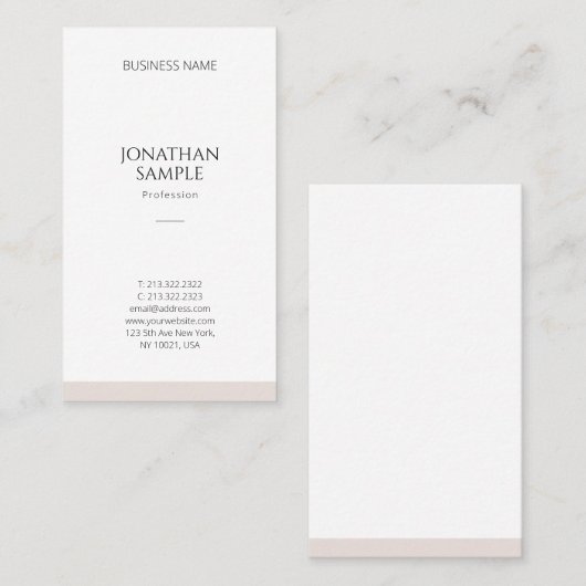 エレガントシンプルデザインモダンテンプレートプロフェッショナル 名刺 (正面/裏面)