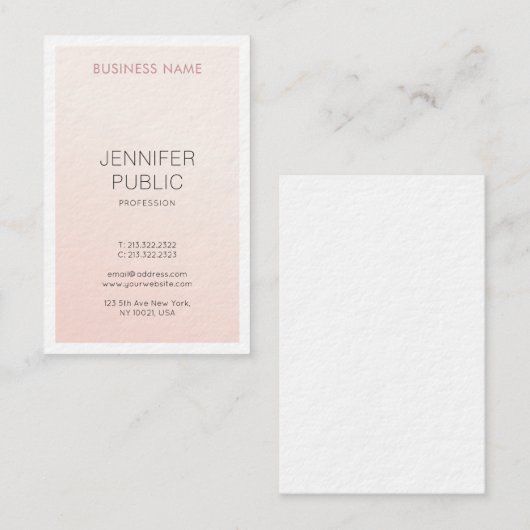 エレガントシンプルデザインモダントレンディー 名刺 (正面/裏面)