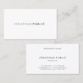 エレガントシンプルデザインモダンプロフェッショナルプレーン 名刺 (正面/裏面)