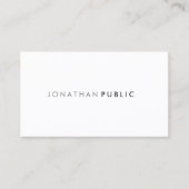 エレガントシンプルデザインモダンプロフェッショナルプレーン 名刺 (正面)