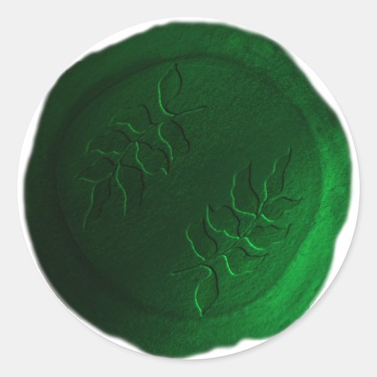 エレガントシンプルデザインワックスシールルックステッカー ラウンドシール (正面)