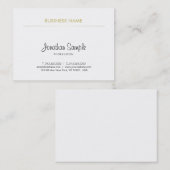 エレガントシンプルデザイン手書きスクリプトトレンディー 名刺 (正面/裏面)