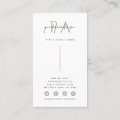 エレガントシンプルニュートラルボホシックモダンユニーク 名刺 (裏面)