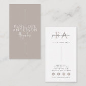 エレガントシンプルニュートラルボホシックモダンユニーク 名刺 (正面/裏面)