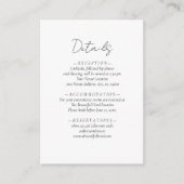 エレガントシンプルニュートラルMochaムース結婚詳細 エンクロージャーカード (正面)