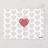 エレガントシンプルハートデザイン ポストカード (裏面)