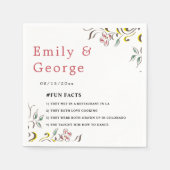 エレガントシンプルバラボホフローラ結婚ズ スタンダードカクテルナプキン (正面)