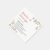 エレガントシンプルバラボホフローラ結婚ズ スタンダードカクテルナプキン (角)