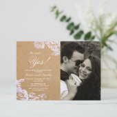 エレガントシンプルバラモダンフローラフェイク銀 招待状 (スタンド正面)