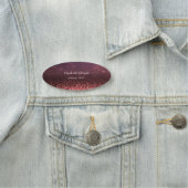 エレガントシンプルバラ金ゴールドグリッター《写真》ぼけ味 名札 (インサイチュ)