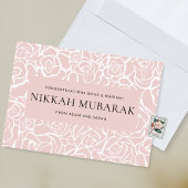 エレガントシンプルバラ金ゴールド結婚おめでとう カード