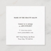 エレガントシンプルパステル美しいサロン割引クーポン 割引カード (裏面)
