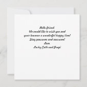 エレガントシンプルパーソナライズされた写真はがき (裏面)