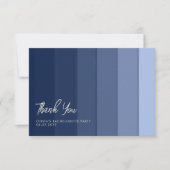 エレガントシンプルビーチネイビーバチェロレッテありがとう サンキューカード (正面)
