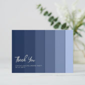 エレガントシンプルビーチネイビーバチェロレッテありがとう サンキューカード (スタンド正面)