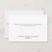 エレガントシンプルビーチネイビーバチェロレッテありがとう サンキューカード (裏面)