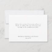 エレガントシンプルビーチ結婚式クラシックありがとう サンキューカード (裏面)