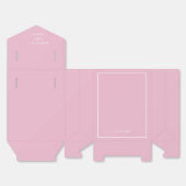 エレガントシンプルピンクガールズベビーシャワー フェイバーボックス (見開き)