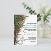 エレガントシンプルピーコックフェザー結婚式招待状 招待状 (スタンド正面)
