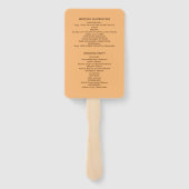 エレガントシンプルピーチモノグラム結婚ズ ハンドファン (裏面)