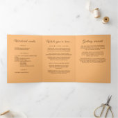 エレガントシンプルピーチモノグラム結婚ズ 三つ折りプログラム (内部)