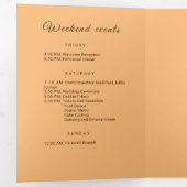 エレガントシンプルピーチモノグラム結婚ズ 三つ折りプログラム (内部最初)