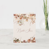 エレガントシンプルフィールドフラワーズブライダルシャワー秋 招待状 (正面)