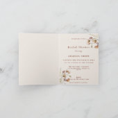 エレガントシンプルフィールドフラワーズブライダルシャワー秋 招待状 (内部)