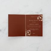 エレガントシンプルフィールドフラワーズブライダルシャワー秋 招待状 (内部)