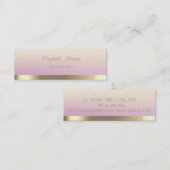 エレガントシンプルフェイク金ゴールドストライプグラデーション スキニー名刺 (正面/裏面)