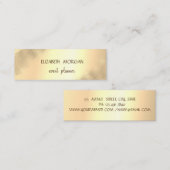 エレガントシンプルフェイク金ゴールド スキニー名刺 (正面/裏面)