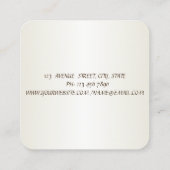 エレガントシンプルフェイク金ゴールド スクエア名刺 (裏面)