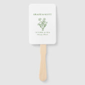 エレガントシンプルフォレストグリーン庭園の結婚式 ハンドファン (正面)