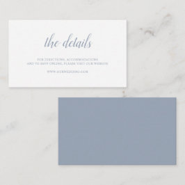 エレガントシンプルフォーマルScript Dusty Blue 結婚's エンクロージャーカード