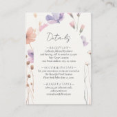 エレガントシンプルフローラアイボリー結婚詳細 エンクロージャーカード (正面)