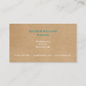 エレガントシンプルフローラアポイントメントカード 予約カード (裏面)