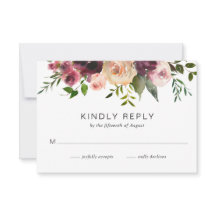 エレガントシンプルフローラブルグンディ素朴結婚ズ