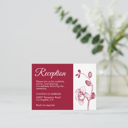 エレガントシンプルフローラモダンラン披露宴 エンクロージャーカード (スタンド正面)