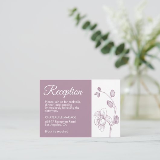 エレガントシンプルフローラモダンラン披露宴 エンクロージャーカード (スタンド正面)