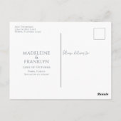 エレガントシンプルフローラ写真水彩バラ花 ポストカード (裏面)