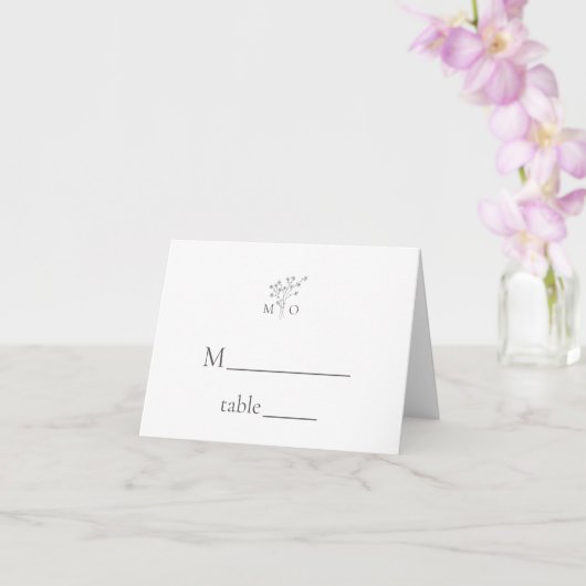 エレガントシンプルフローラ結婚座席表 カード (蘭)