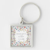 エレガントシンプルフローラ野結婚花 キーホルダー (正面)