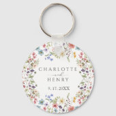 エレガントシンプルフローラ野結婚花 キーホルダー (正面)