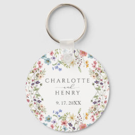 エレガントシンプルフローラ野結婚花 キーホルダー