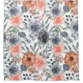 エレガントシンプルフローラ シャワーカーテン (正面)