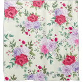 エレガントシンプルフローラ シャワーカーテン (正面)