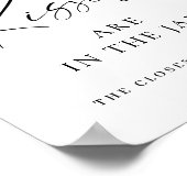 エレガントシンプルブライダルシャワー標識 ポスター (角)