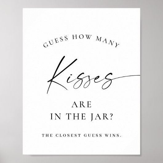 エレガントシンプルブライダルシャワー標識 ポスター (正面)